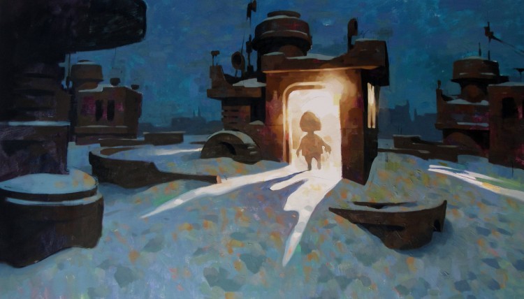 Art Alarm – Vitaly Medvedovsky, Twilight, 2024, Öl auf Leinwand, 100 x 170