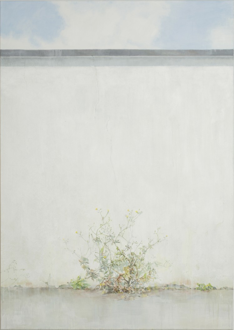 Art Alarm – Jae-Eun Jung, "Gelbe Blume", Acryl/Lw., 170 x 120 cm