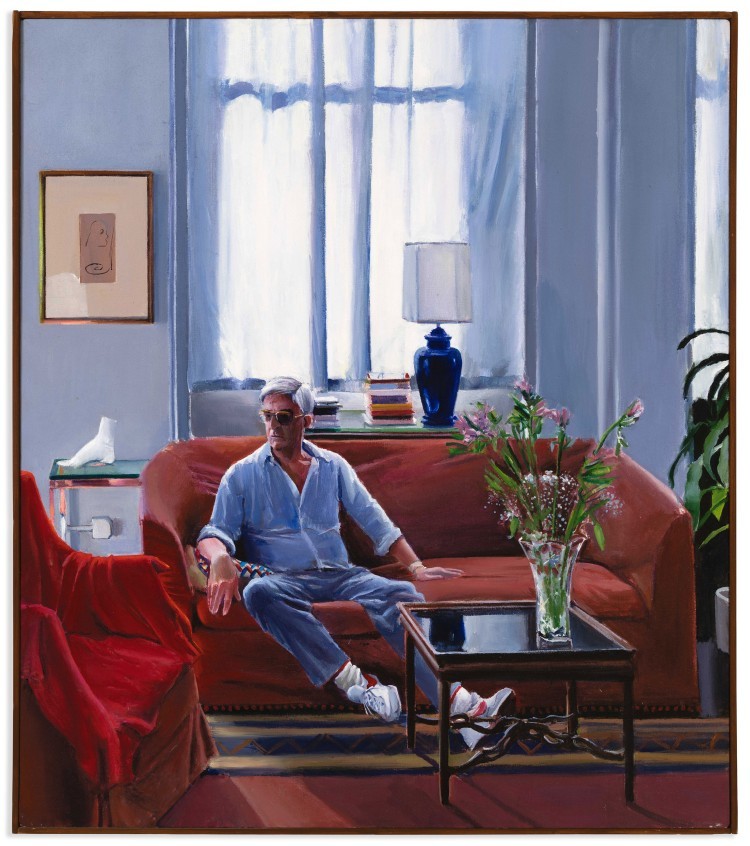 Art Alarm – Patrick Angus, Portrait of Douglas Blair Turnbaugh, 1991, Acryl auf Leinwand, 81,3 × 71,4 cm, © the estate of Patrick Angus