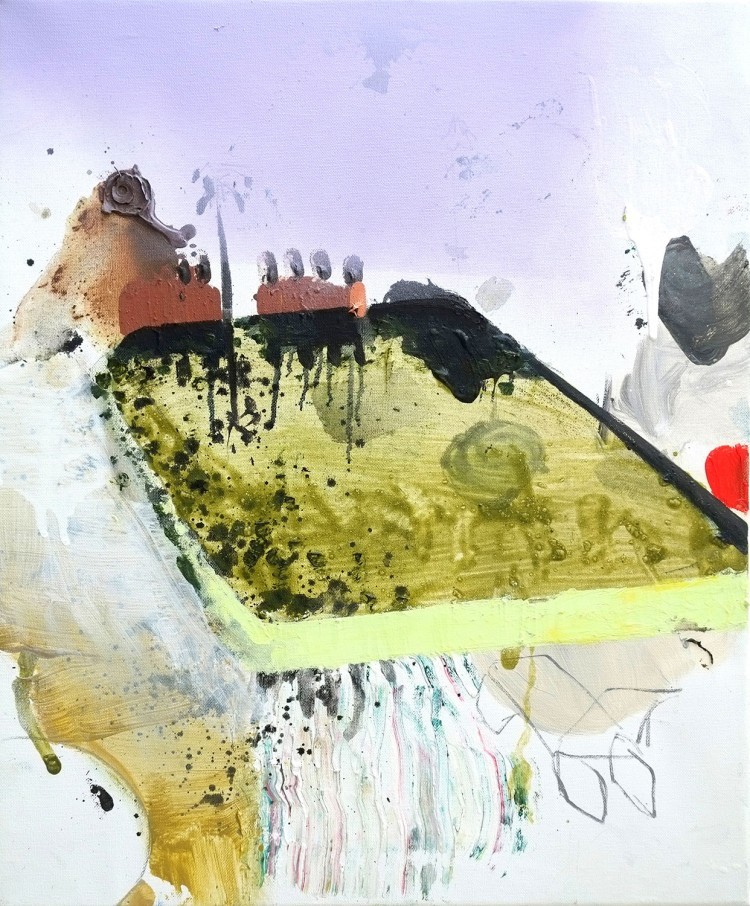 Art Alarm – Stephanie Abben, empty II, 2020, Acryl und Öl auf Leinwand, 100 x 70 cm