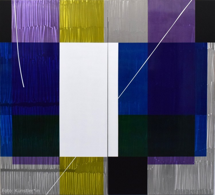 Art Alarm – Camill Leberer, auffalten, 2019, Stahl, Farbe, 200 x 220 cm